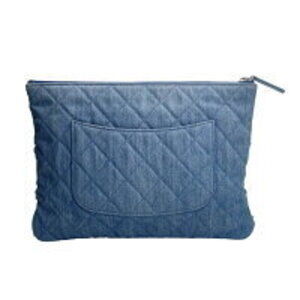 Chanel Clutch Blue Denim Matelasse Coco Mark Shoulder Bag